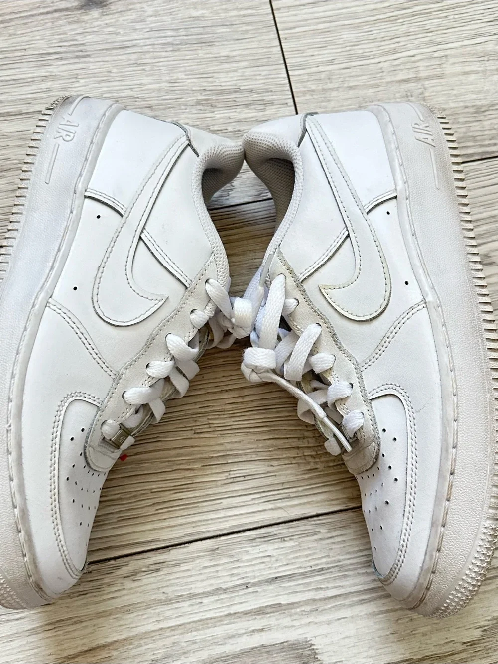 6Y Big Kids' Nike Air Force White Sneakers